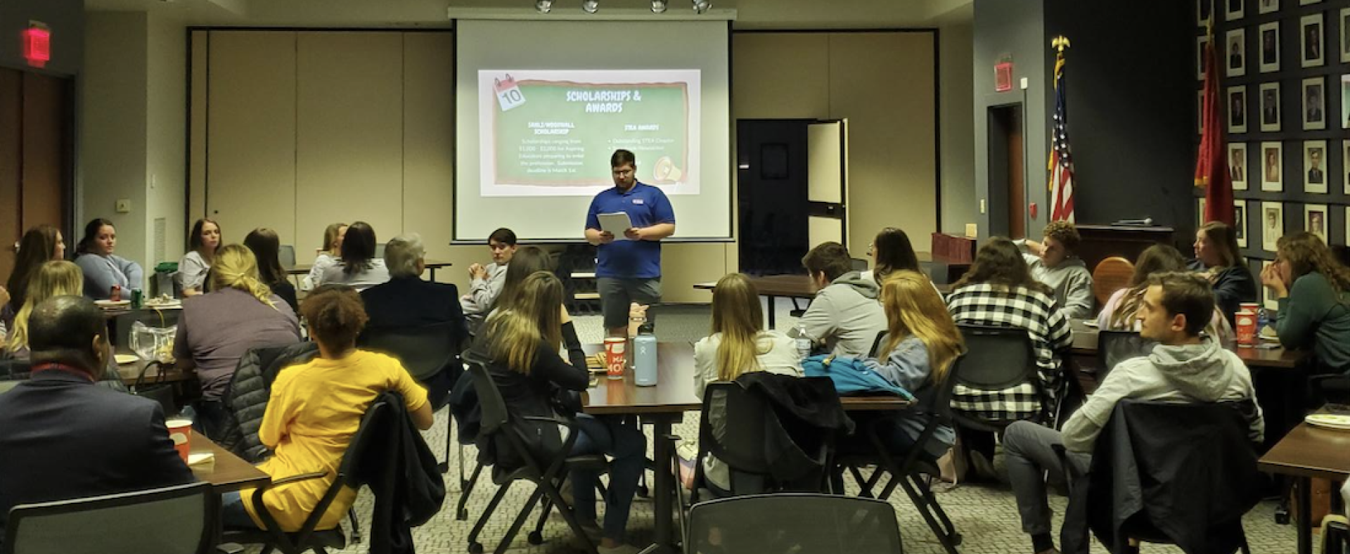 Student TEA members in auditorium