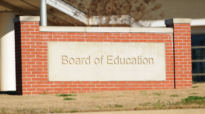 Board of Education sign 