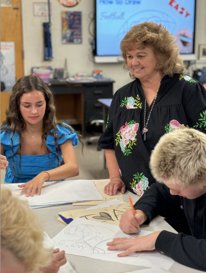 Carol Rouse with her students at Morristown-Hamblen High School East.